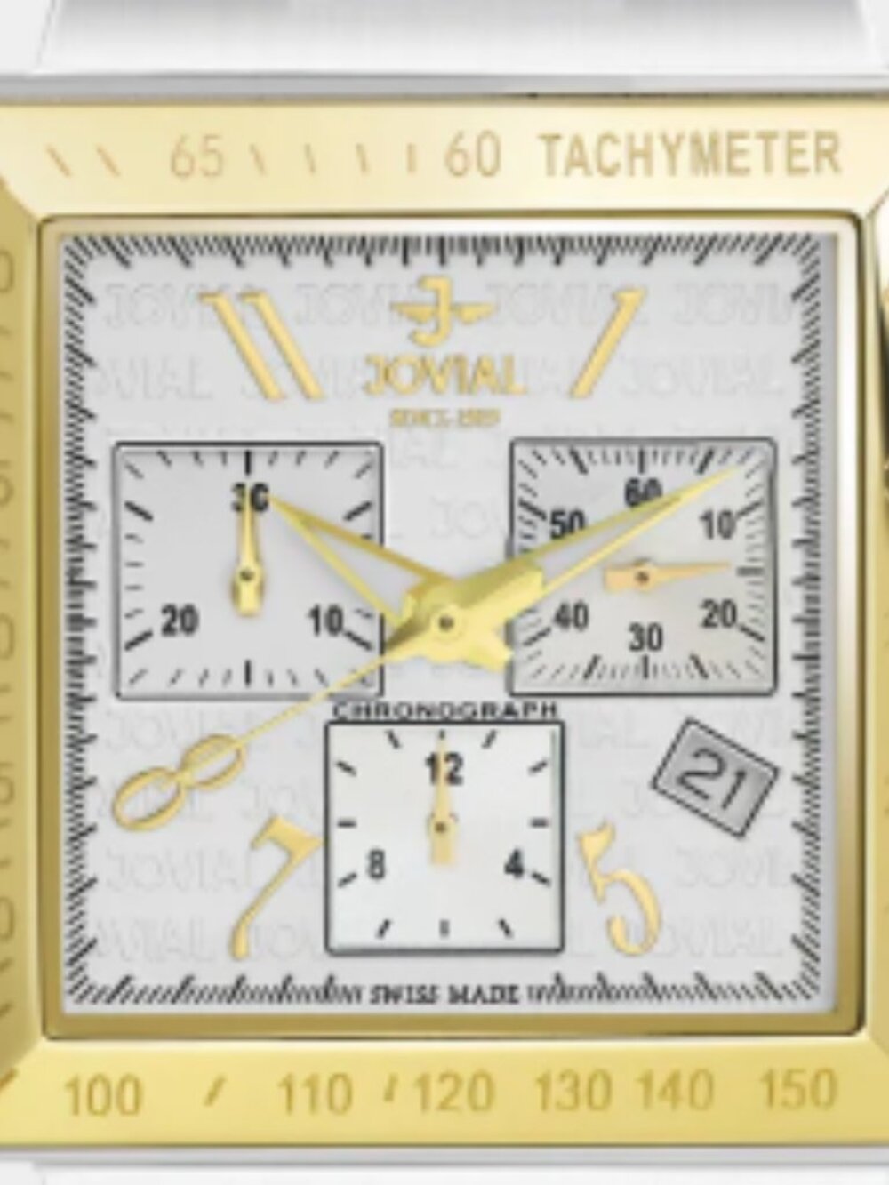 Jovial watch Made in Switzerland 11065 GTMC 01 - 37MM-5Mic Gold Plated